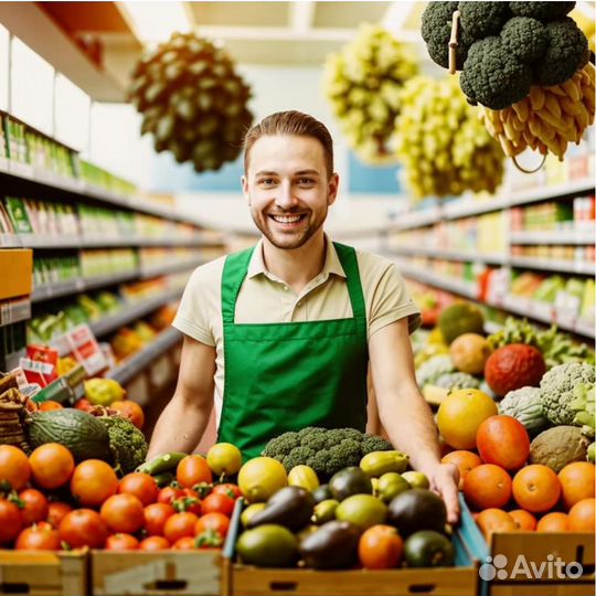 Работник торгового зала в отдел овощей и фруктов