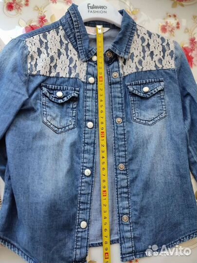 Джинсовая рубашка для девочки