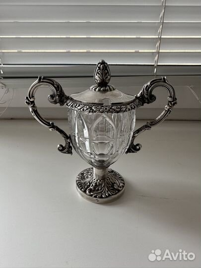 Ваза хрусталь в серебре