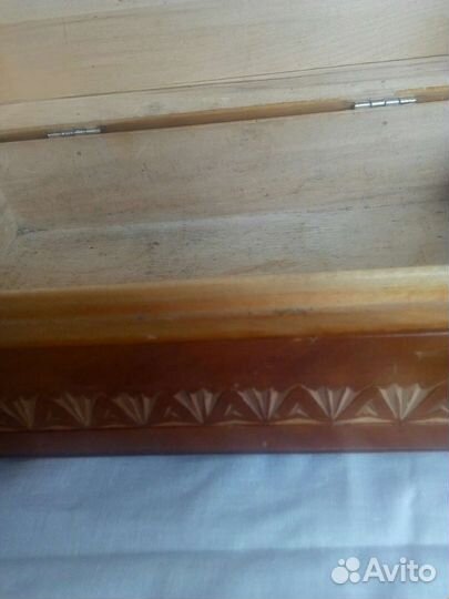 Шкатулка резная роспись винтаж