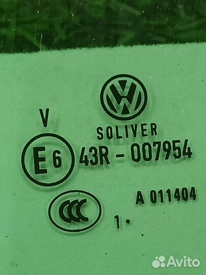 Стекло двери заднее левое Volkswagen Passat B7 362