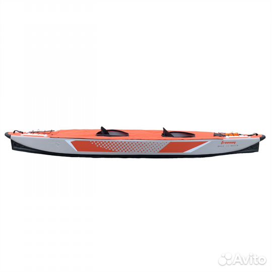 Жесткий надувной двухместный каяк с фартуком