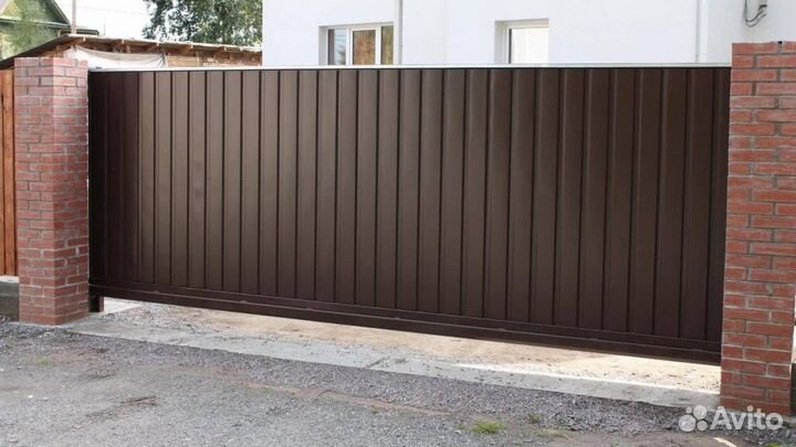 Откатные уличные ворота