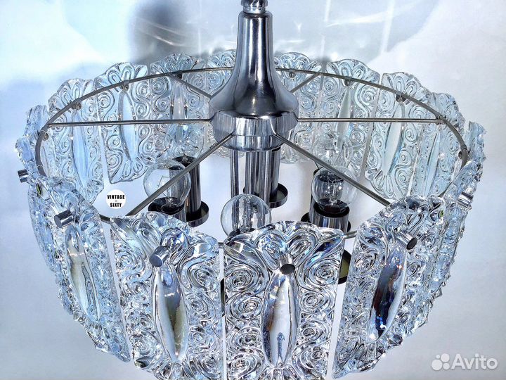 Люстра хрустальная редкая на 6 ламп СССР 80-е гг