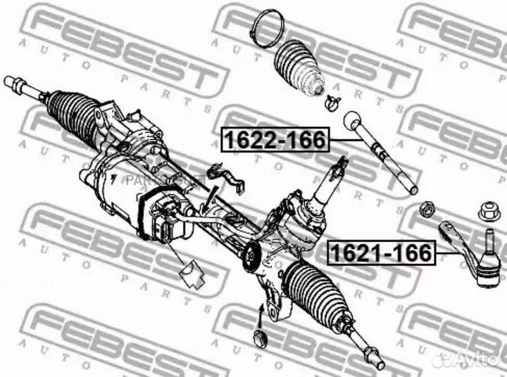 Febest 1622-166 тяга рулевая mercedes benz ML-clas