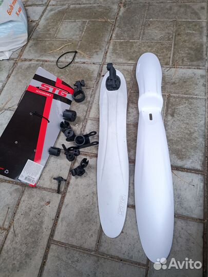 Крылья для велосипеда 26 белые велокрылья