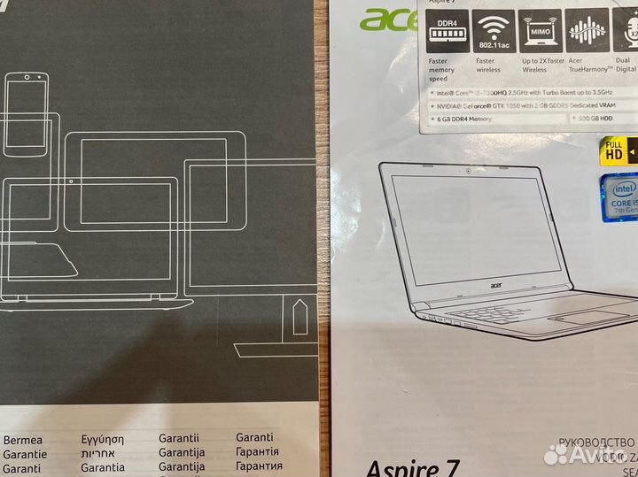 Acer aspire 7 A 715 - 71 G 58 YG