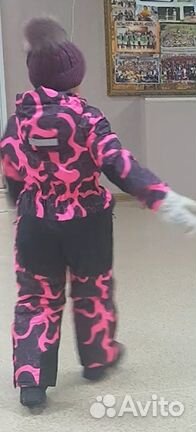Зимний комбез для девочки р 128
