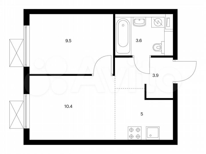 1-к. квартира, 32,4 м², 20/25 эт.