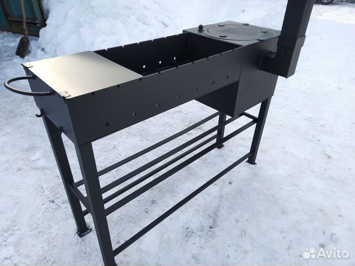 Мангал с печью под казан 5мм