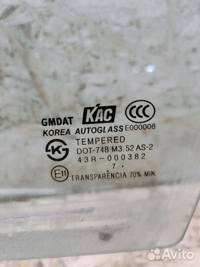 Стекло двери передней левой Chevrolet Lacetti