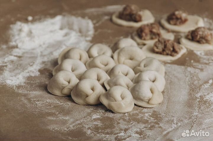 Ручная лепка пельмени Куриные со сливками домой