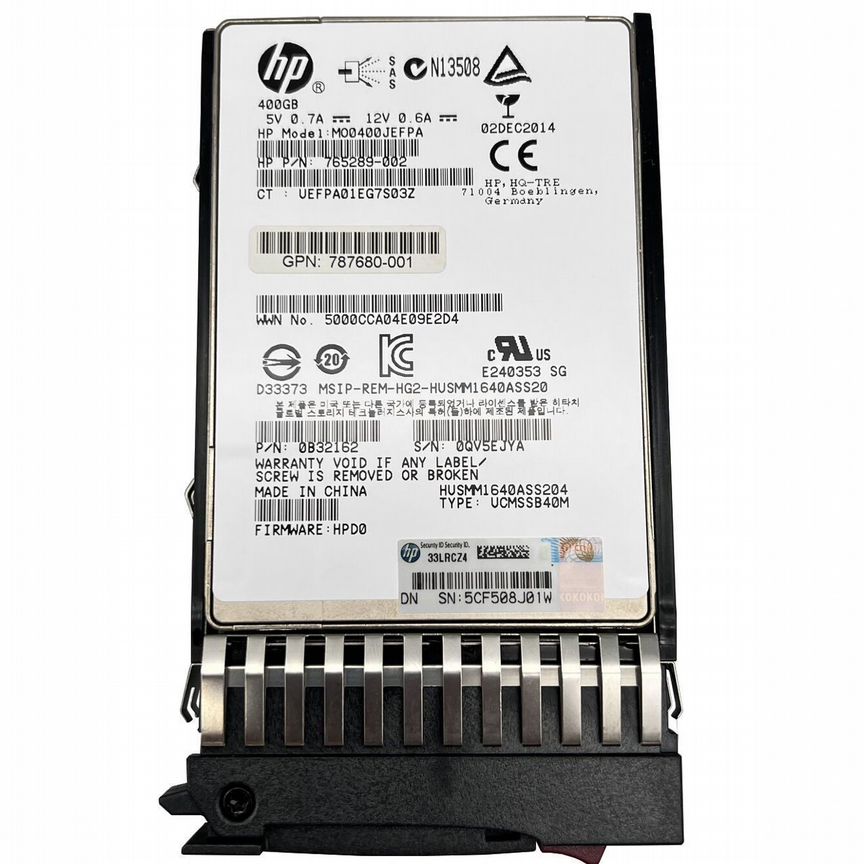 [787336-001] Ssd Hpe Msa 400gb Q0f76a Sas 2.5 787336-001