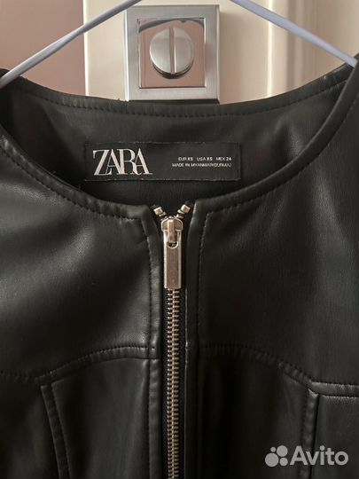 Кожаная куртка zara