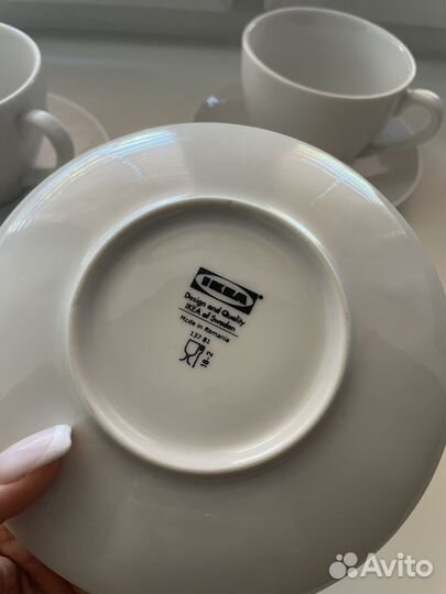 Чашка с блюдцем IKEA