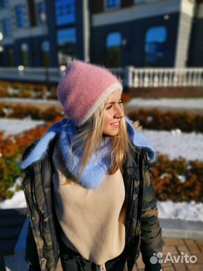 Шапка двухсторонняя женская