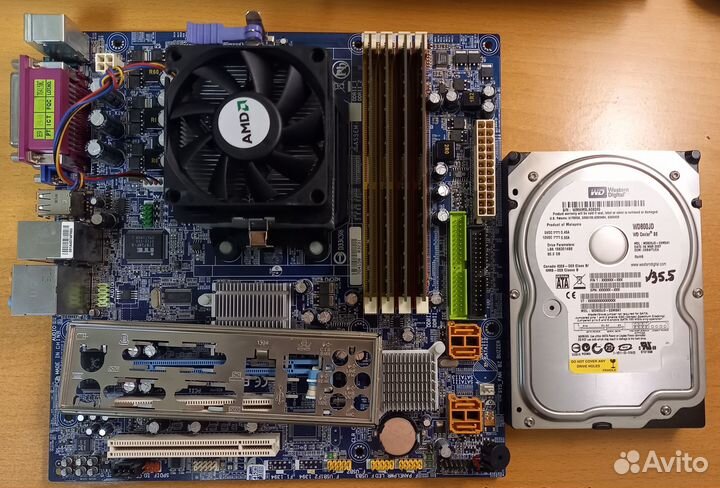 Мат. плата AM2+/Athlon 4000+/DDR2 2 гб/кулер/HDD