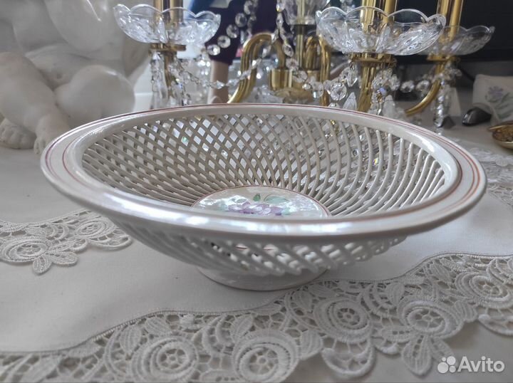 Сухарница плетеная кфз фарфор