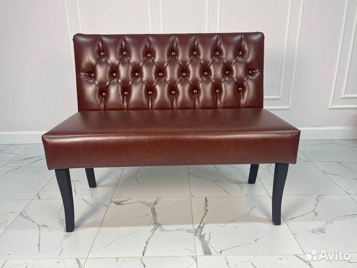 Диван Мини-плюс в каретке, коричневый