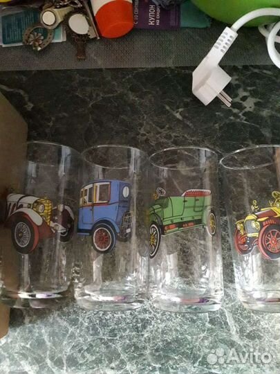 Стаканы СССР с машинками)