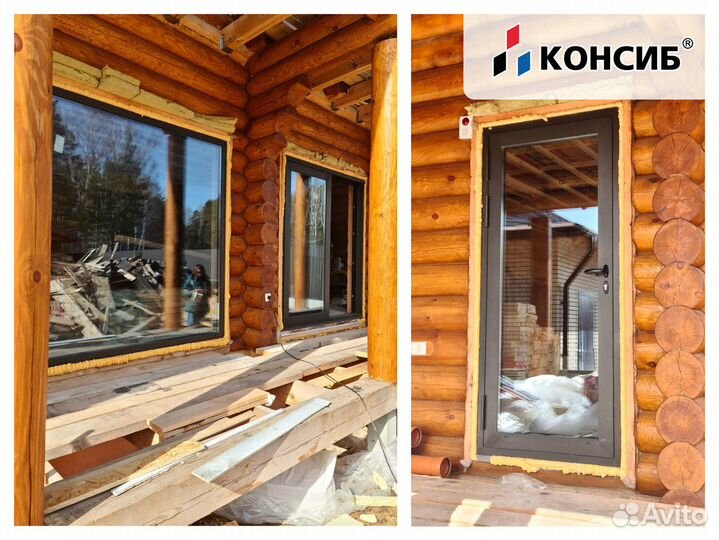 Алюминиевые двери с завода