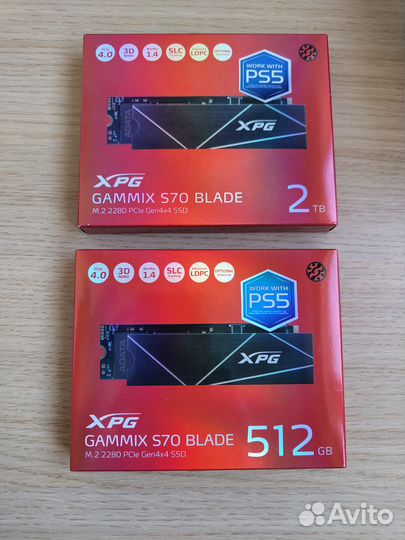 Adata Gammix S70 Blade 2TB / 512GB PCI-E 4.0 SSD
