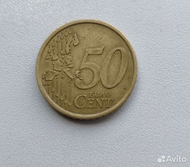 Монета 50 евро цент