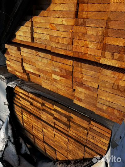 Доска сухая лиственница террасная/палубная