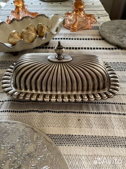 Масленка винтаж серебрение