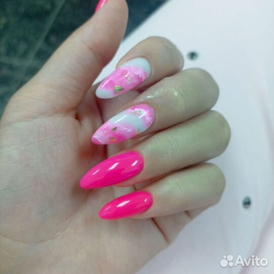 Маникюр гель лак,наращивание ногтей, педикюр