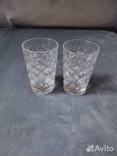 Хрустальные рюмки 2 шт