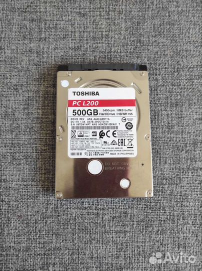 Жёсткий диск HDD Toshiba 500Gb 2.5