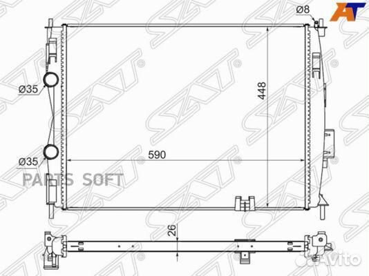 Радиатор охлаждения Ниссан Кашкай 2,0 06