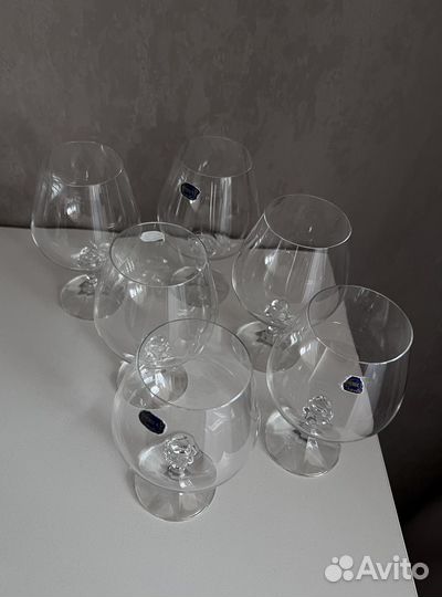 Бокалы bohemia crystal для бренди