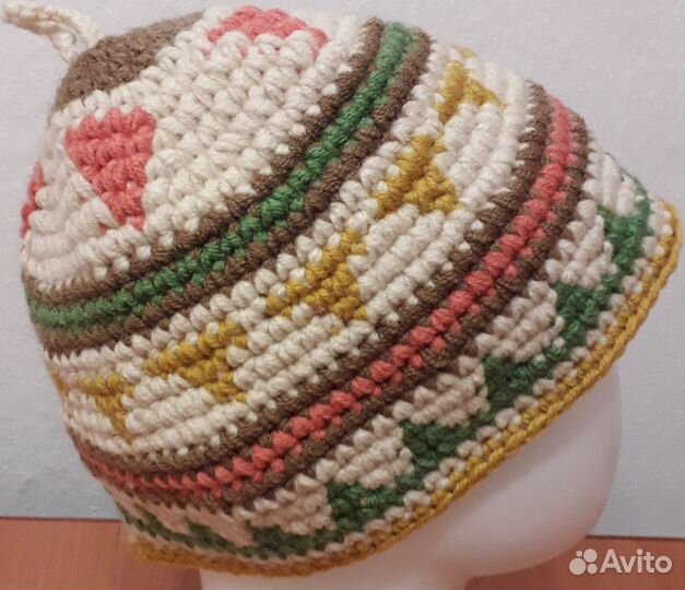 Шапка вязаная для бани и сауны