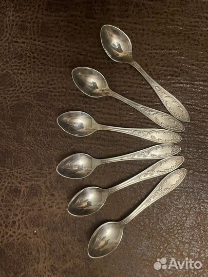 Кофейные ложки мельхиор (без футляра), СССР