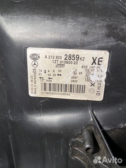 Фара правая адаптивный ксенон mercedes w 212