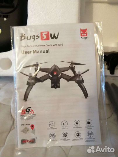 Квадрокоптер (дрон) BUG 5W с камерой новый