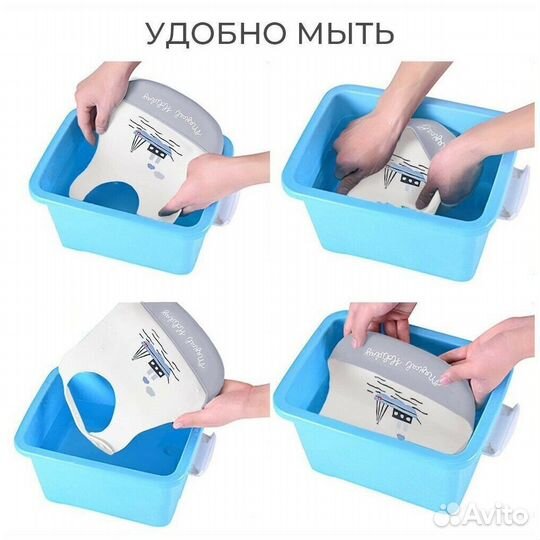 Нагрудник силиконовый+с рукавами Mothercare