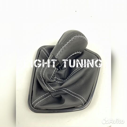 Ручка кпп приора 2 в коже антихром