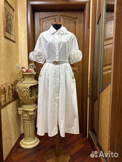 Valentino платье из хлопка вечернее