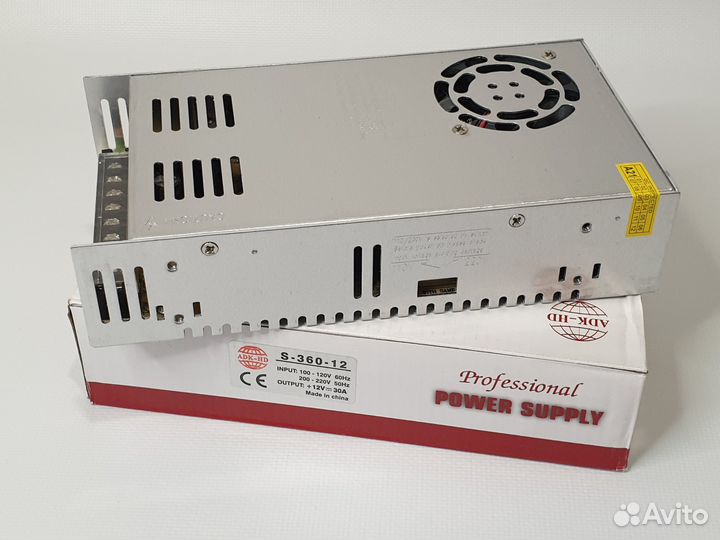 Блок питания 12V 30А металл