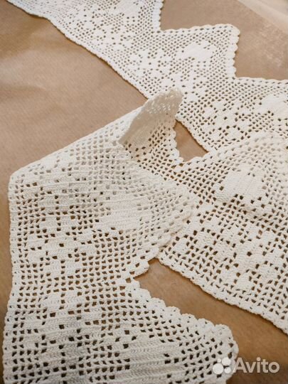 Кружево вязаное крючком на рушник