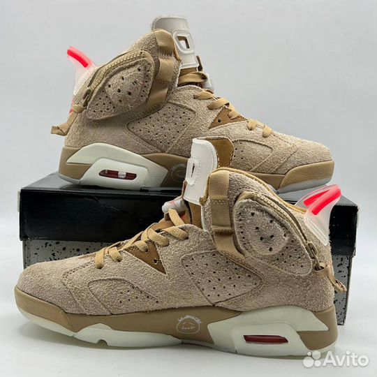 Бежевая коллаборация Travis x Jordan 6