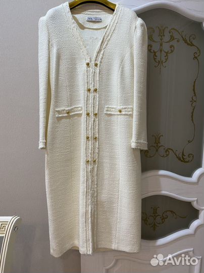 Твидовое платье zara