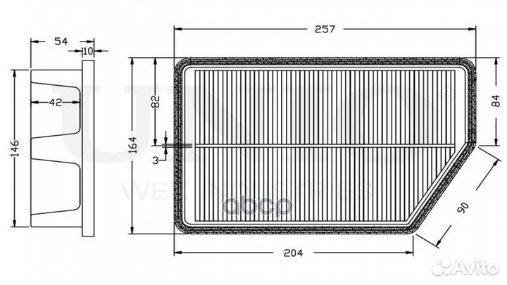 Фильтр воздушный FLT-10130 unio