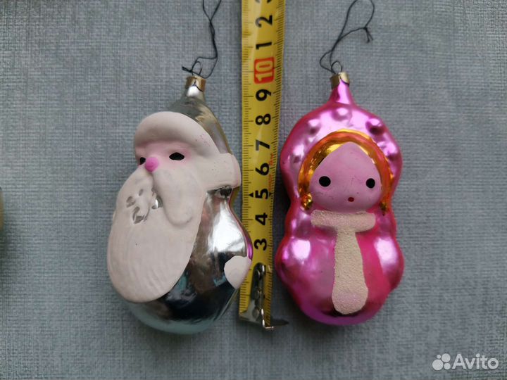 Советские стеклянные ёлочные игрушки СССР