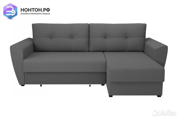 Диван угловой выкатной София серый