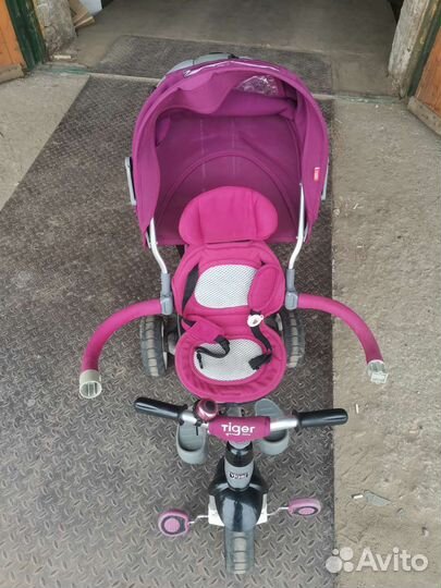 Детский велосипед с ручкой 3х колесный