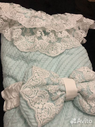 Конверт на выписку зимний с комбинезоном